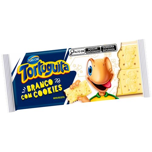 Tablete Arcor Tortuguita Branco com Cookies 80g-2-